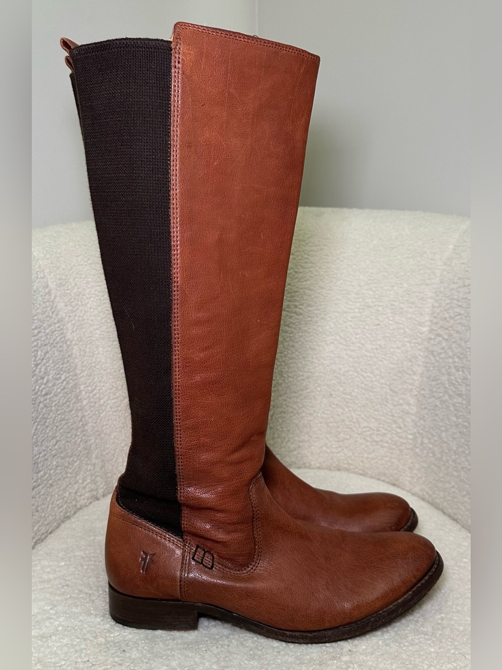 Frye Tall Riding Boots Brown Leather Old Money Preppy Equestrian Classic Fall